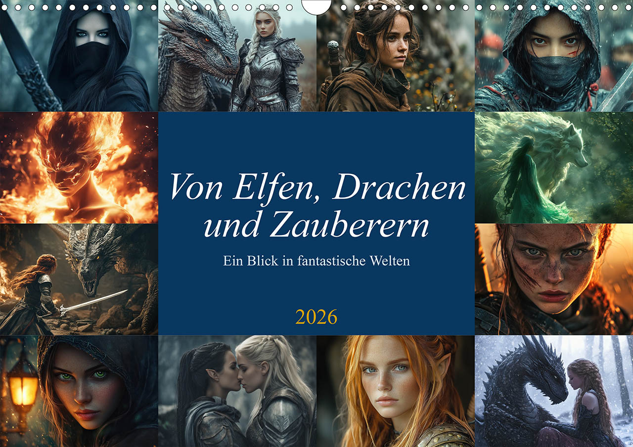 Kalender, KI, Fantasy, Kunst